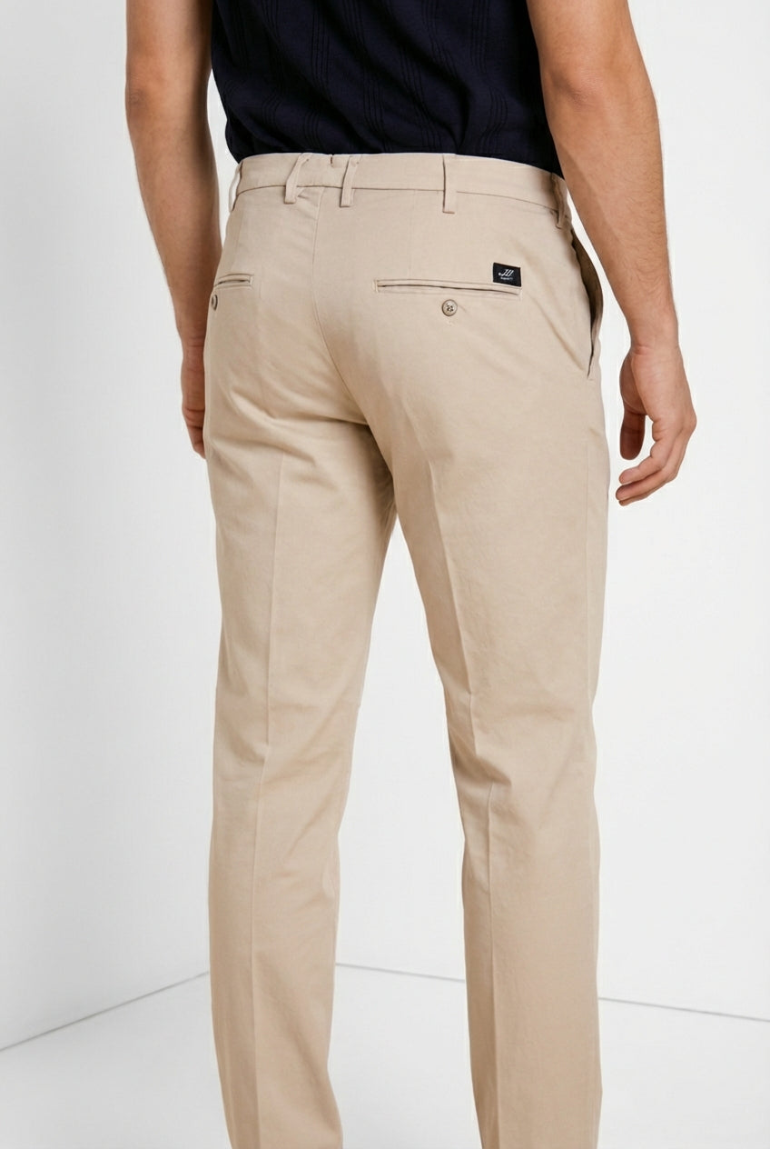 New York pantalone chino uomo in gabardina stretch regular fit ①