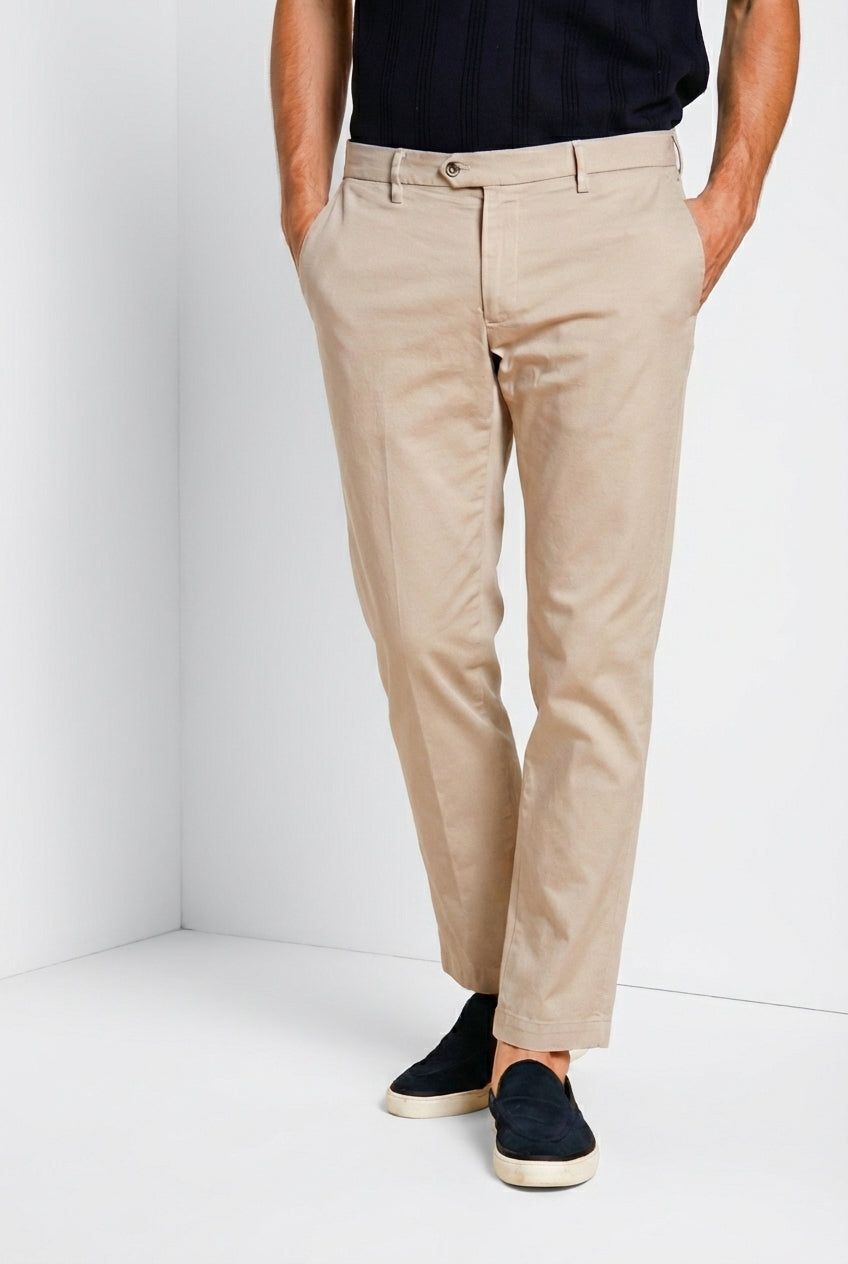 New York pantalone chino uomo in gabardina stretch regular fit ①