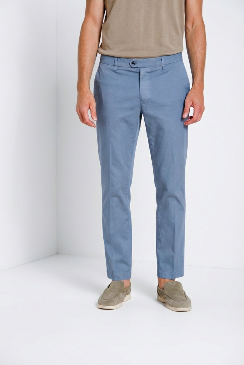 New York pantalon chino homme en gabardine stretch regular fit ①