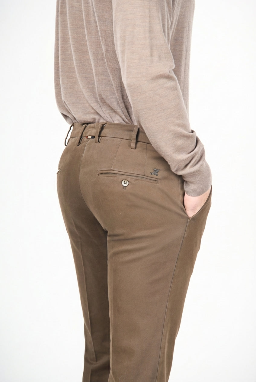 New York pantalone chino uomo in gabardina stretch regular fit