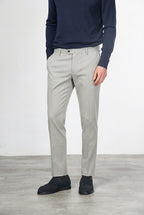 New York pantalone chino uomo in twill di cotone e cashmere regular fit