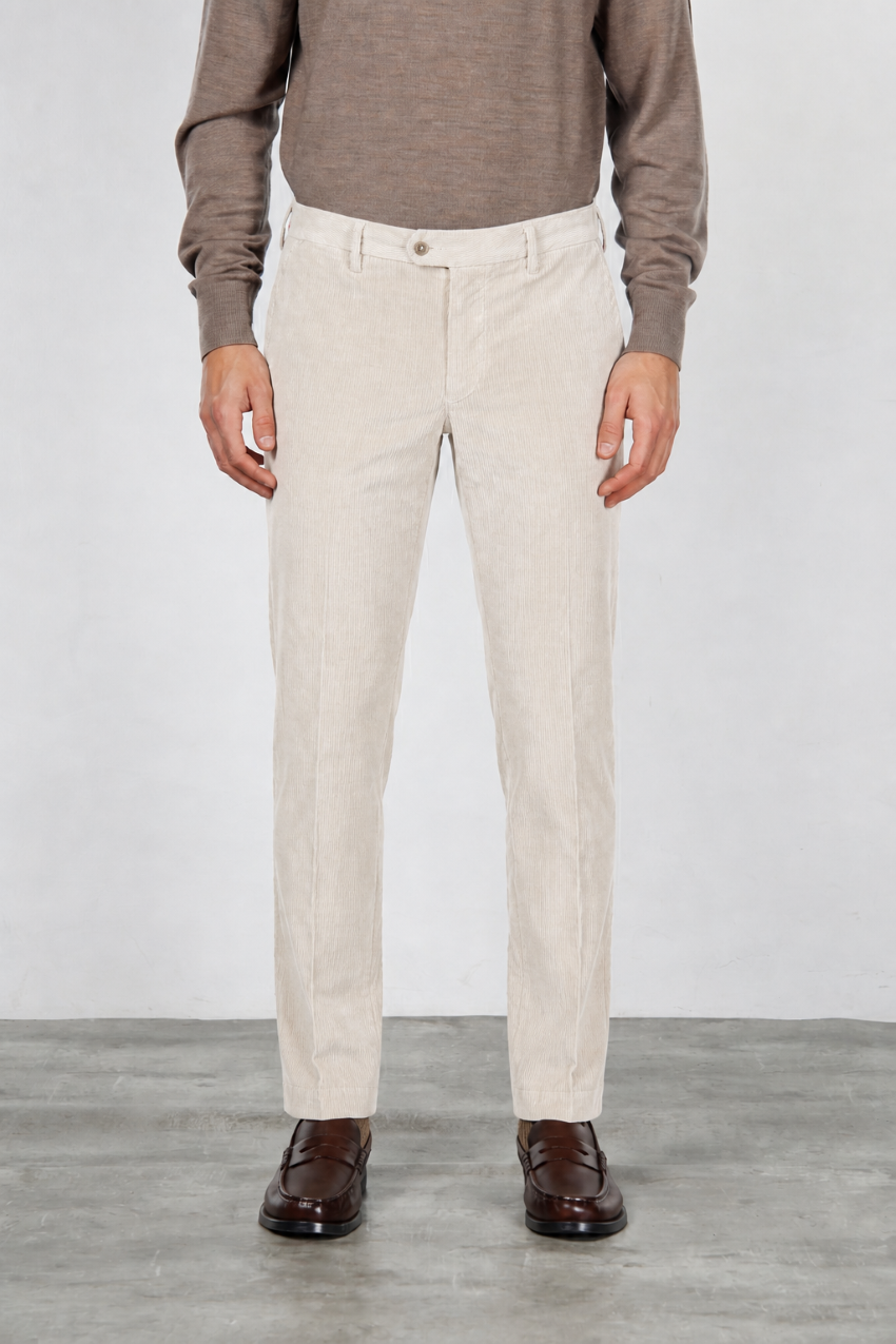 New York pantalone chino uomo in velluto 2000 righe stretch regular fit ①