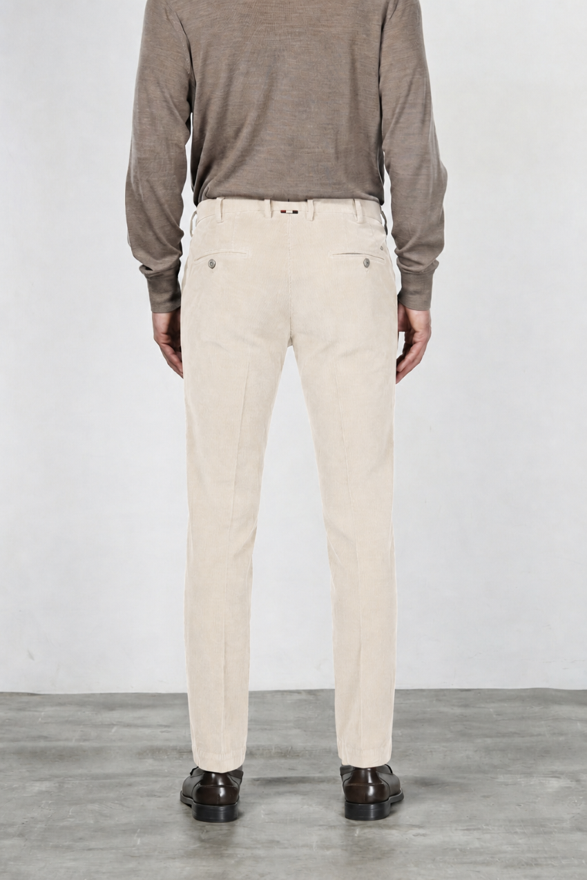 New York pantalone chino uomo in velluto 2000 righe stretch regular fit ①