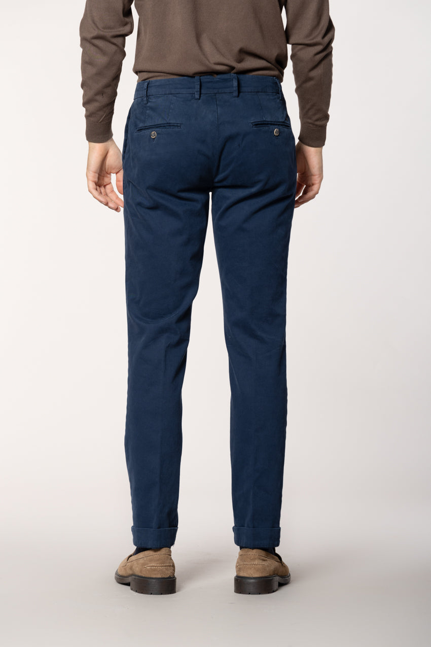 New York Time 1 Pinces Herren Chinohose aus Gabardine Regular Fit