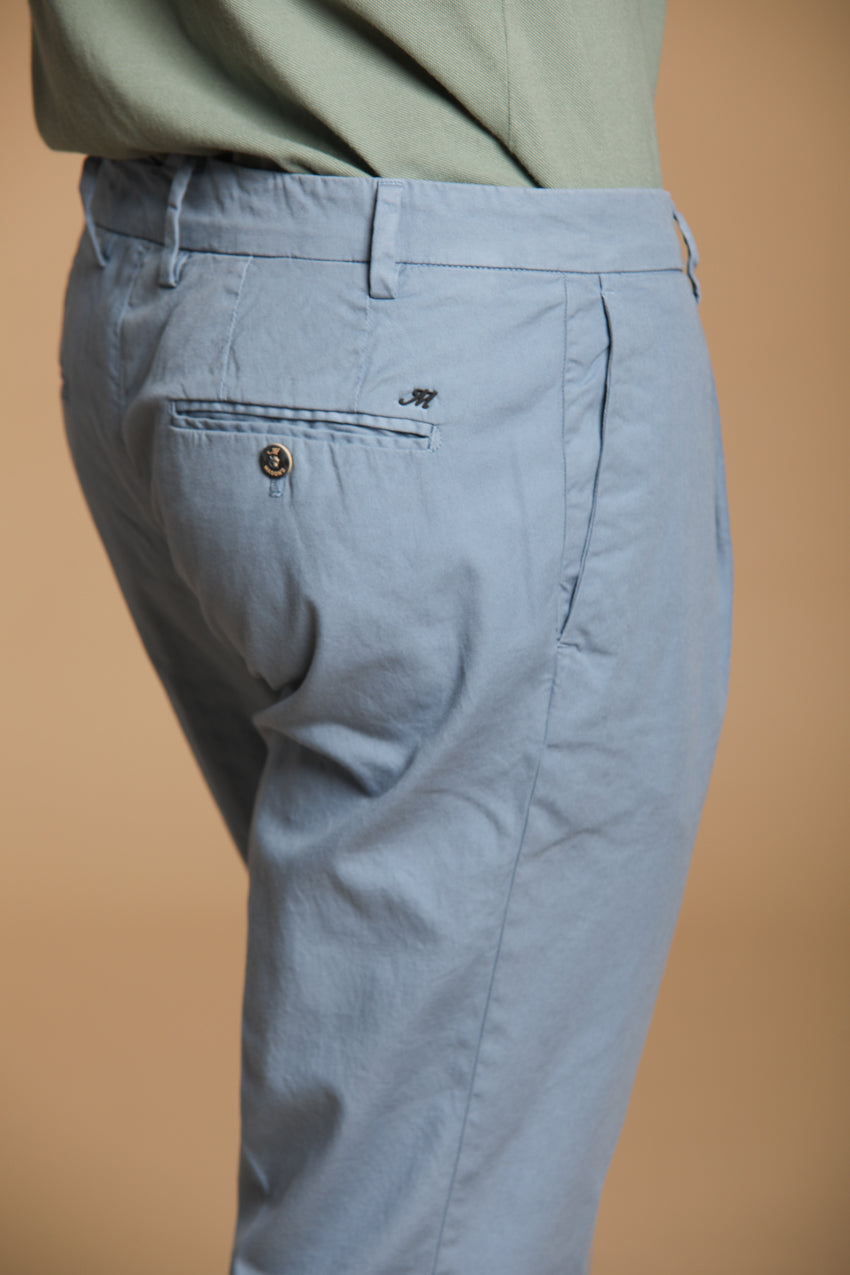 New York Time 1 Pinces Herren Chino Hose aus Supima-Baumwoll-Canvas Stretch Regular Fit