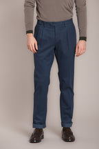 Foto 1 New York Time 2 Pinces pantalone chino uomo in cotone lana regular fit