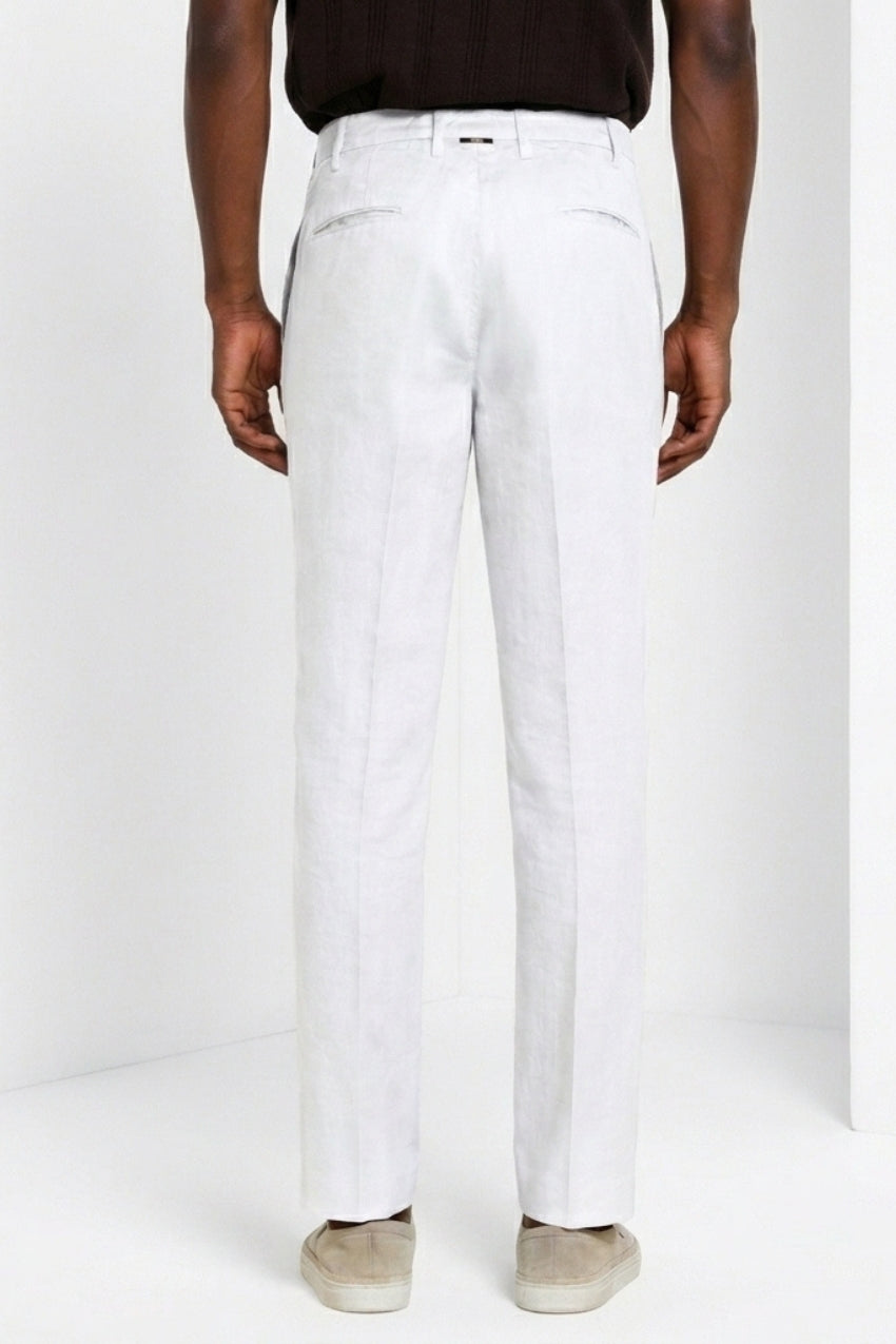 Dettaglio pantalone chino uomo New York Icon Flex Mason's bianco in twill SS26
