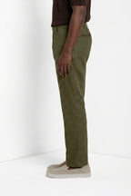 New York Icon Flex pantalone chino uomo in twill lino e cotone regular fit
