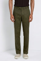 New York Icon Flex pantalone chino uomo in twill lino e cotone regular fit