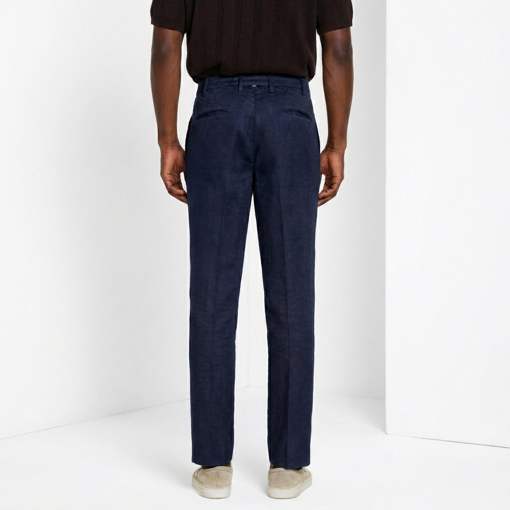 New York Icon Flex men's chino pants in linen and cotton twill regular fit