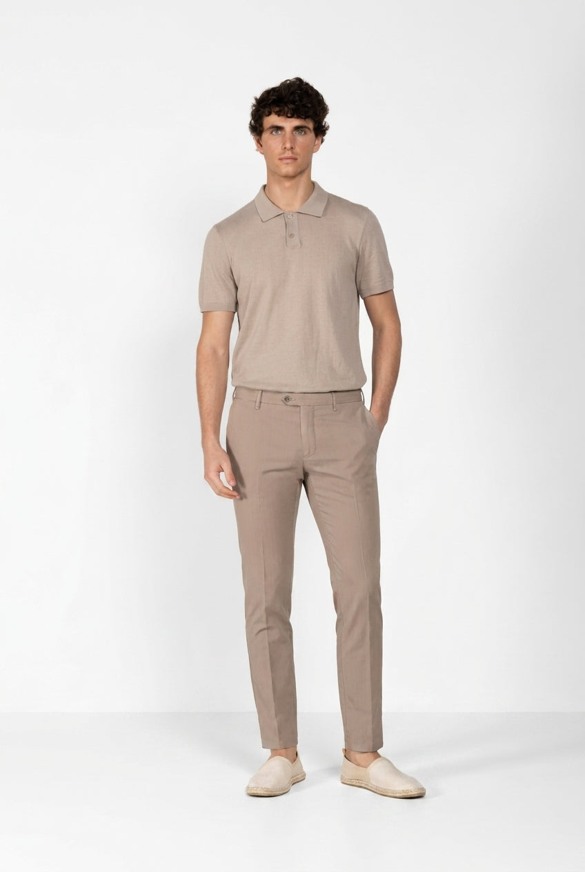 New York pantalone chino uomo in twill lana regular fit