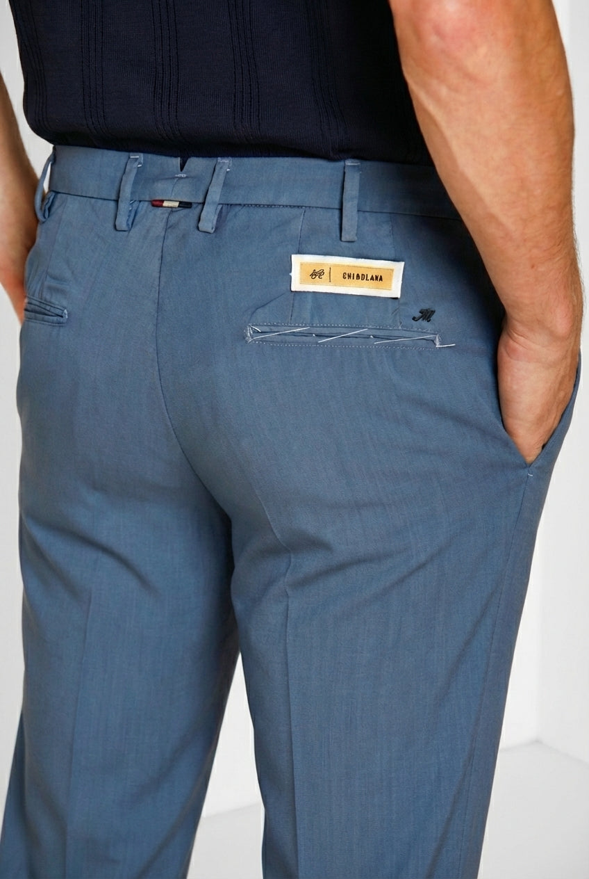 New York pantalone chino uomo in twill lana regular fit