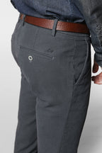 Milano Herren Chino Hose in Perlhuhnmuster Extra Slim Fit