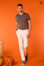 Milano Herren Chino Hose aus Pima-Baumwolle Extra Slim Fit ①
