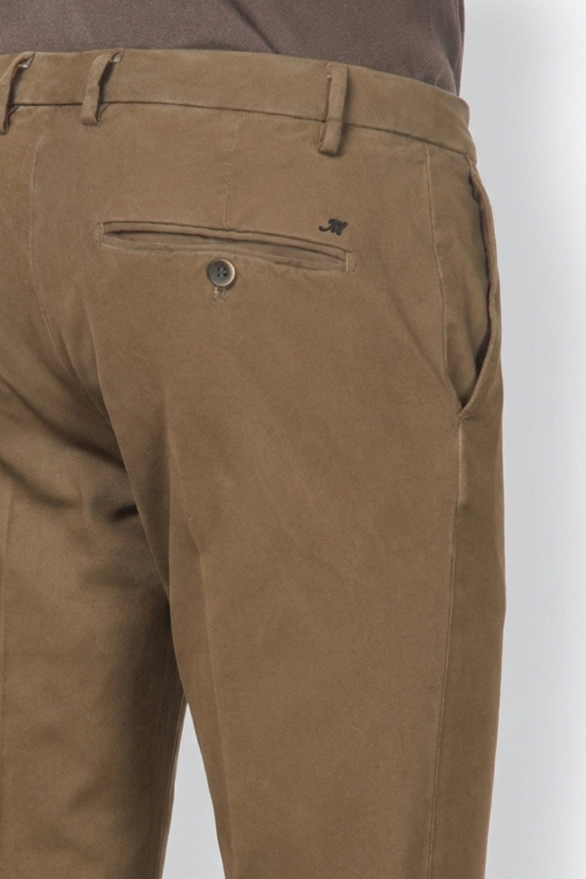 Milano chino pants for men in stretch gabardine, extra slim fit ①
