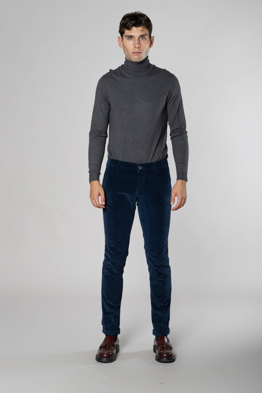 Milano pantalone chino uomo in velluto 500 righe extra slim fit