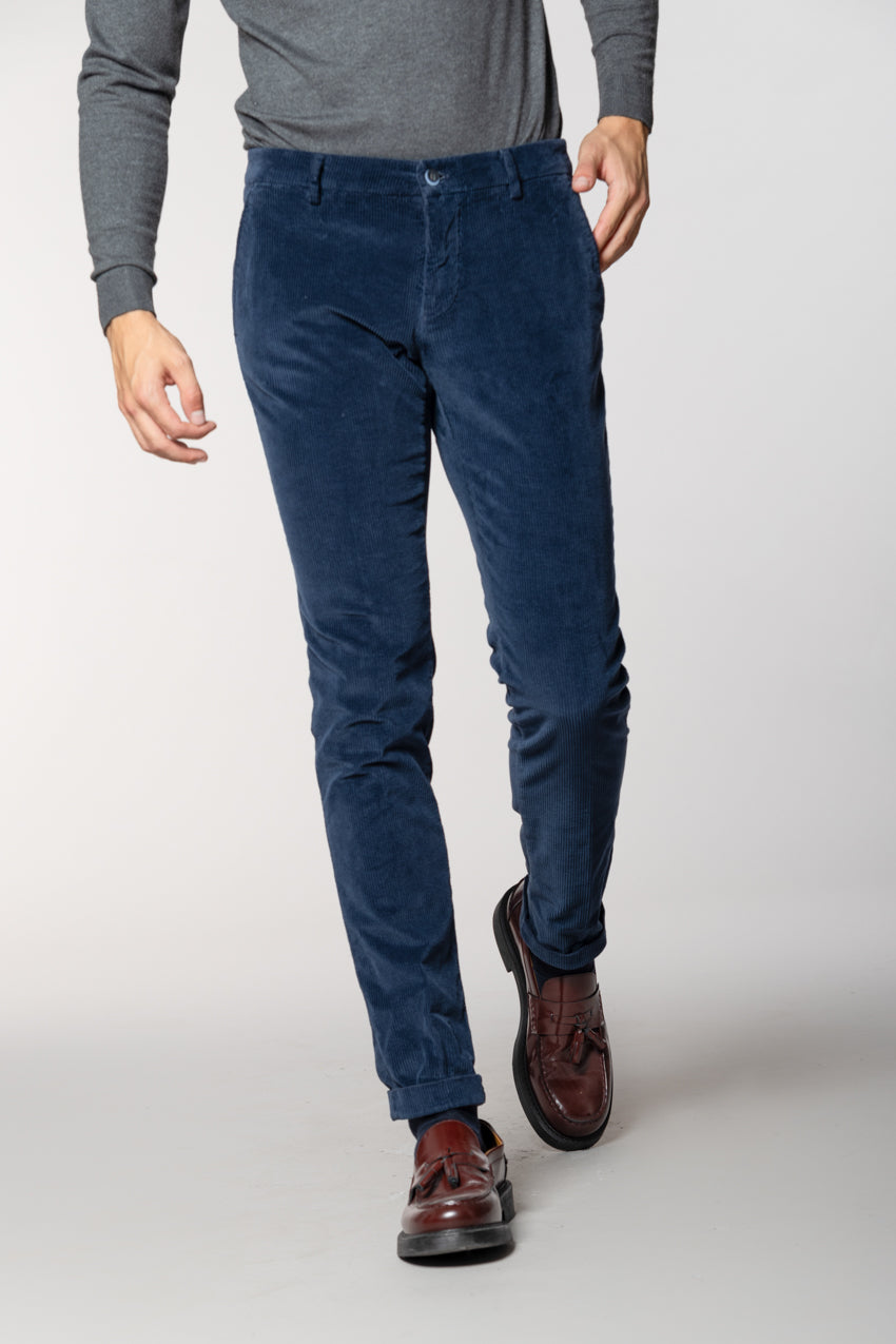 Milano pantalone chino uomo in velluto 500 righe extra slim fit