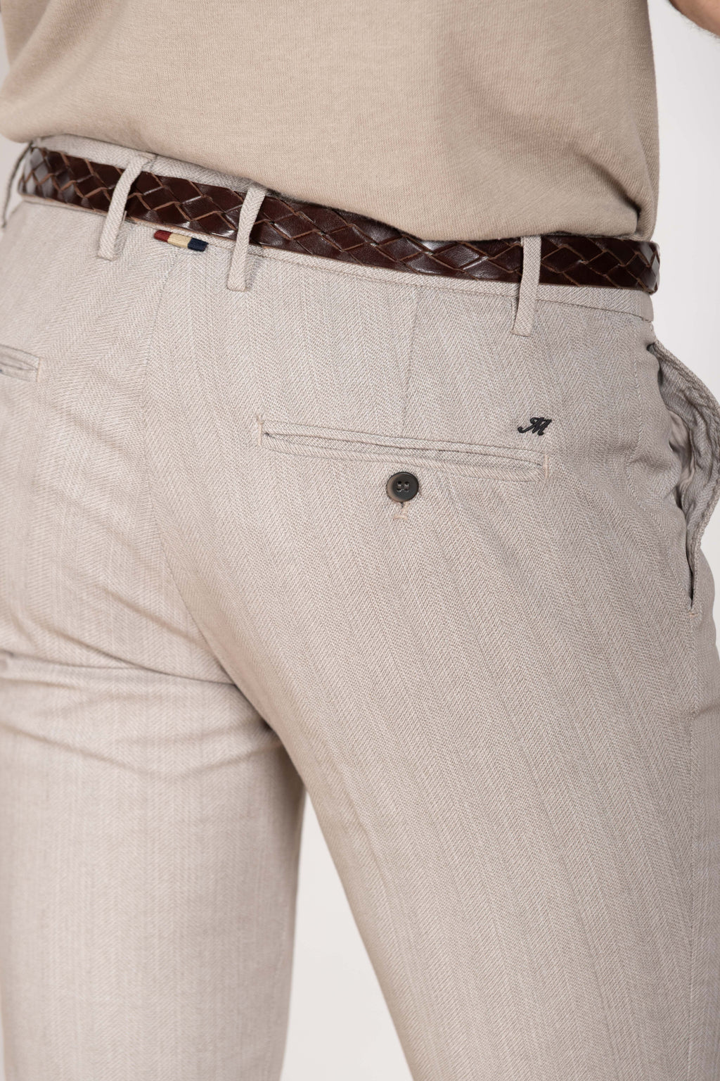Milano pantalon chino homme en chevron extra slim fit