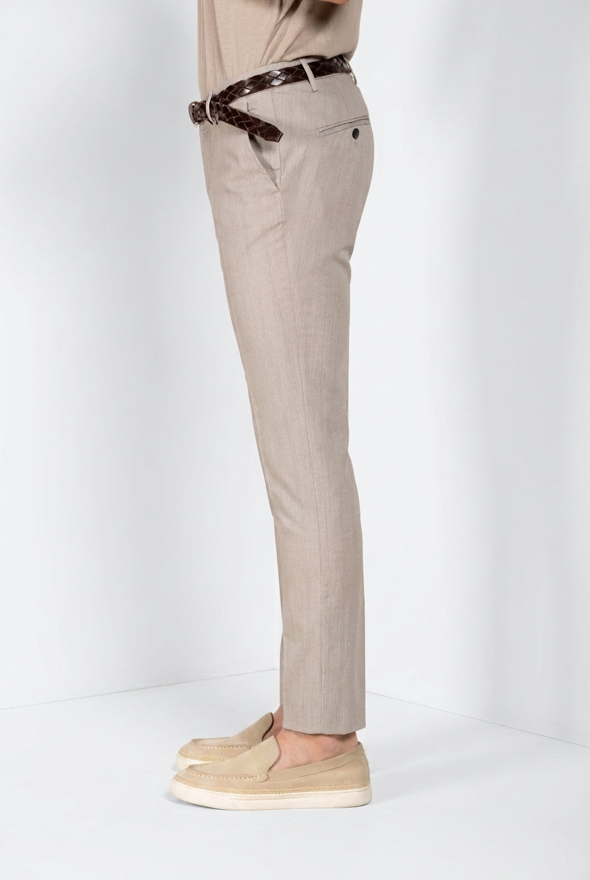 Milano pantalon chino homme en chevron extra slim fit