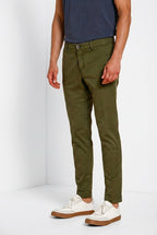 Milano pantalone chino uomo in gabardina stretch extra slim fit ①