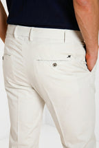 Milano pantalone chino uomo in gabardina stretch extra slim fit ①