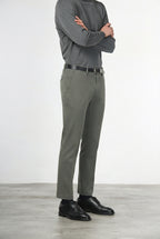Milano pantalone chino uomo in gabardina stretch extra slim fit ①