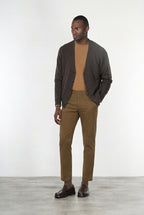 Milano pantalone chino uomo in gabardina stretch extra slim fit ①