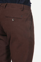 Milano pantalone chino uomo in gabardina stretch extra slim fit ①