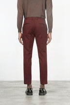Milano pantalone chino uomo in gabardina stretch extra slim fit ①