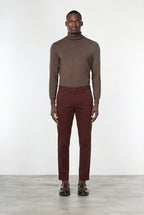 Milano pantalone chino uomo in gabardina stretch extra slim fit ①