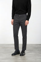 Milano pantalone chino uomo in gabardina stretch extra slim fit ①
