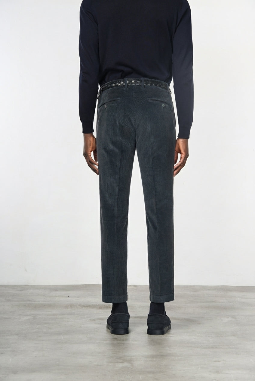 Milano pantalone chino uomo in velluto 500 righe extra slim fit ①