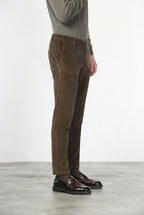 Milano pantalone chino uomo in velluto 500 righe extra slim fit ①