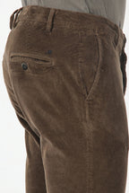 Milano pantalone chino uomo in velluto 500 righe extra slim fit ①