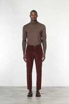 Milano men’s chino pants in 500-wale velvet with extra slim fit ①
