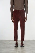 Milano men’s chino pants in 500-wale velvet with extra slim fit ①
