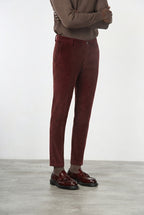 Milano men’s chino pants in 500-wale velvet with extra slim fit ①
