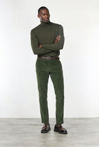 Milano pantalone chino uomo in velluto 500 righe extra slim fit ①