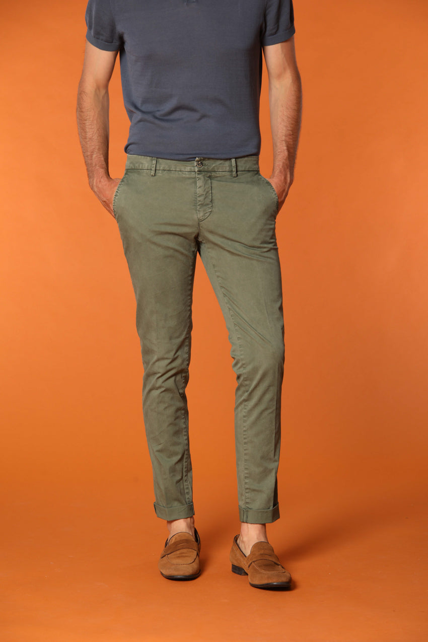Milano Essential Herren Chino Hose aus Pima-Baumwoll-Twill Stretch Extra Slim Fit