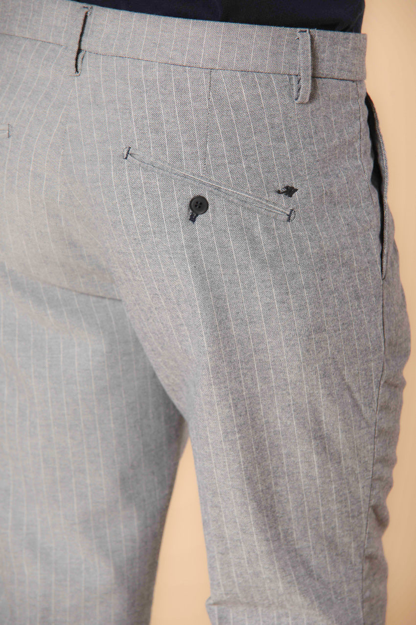 Osaka Herren Chino Hose mit Nadelstreifen Carrot Fit