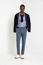 Osaka pantalone chino uomo in gessato fine carrot fit