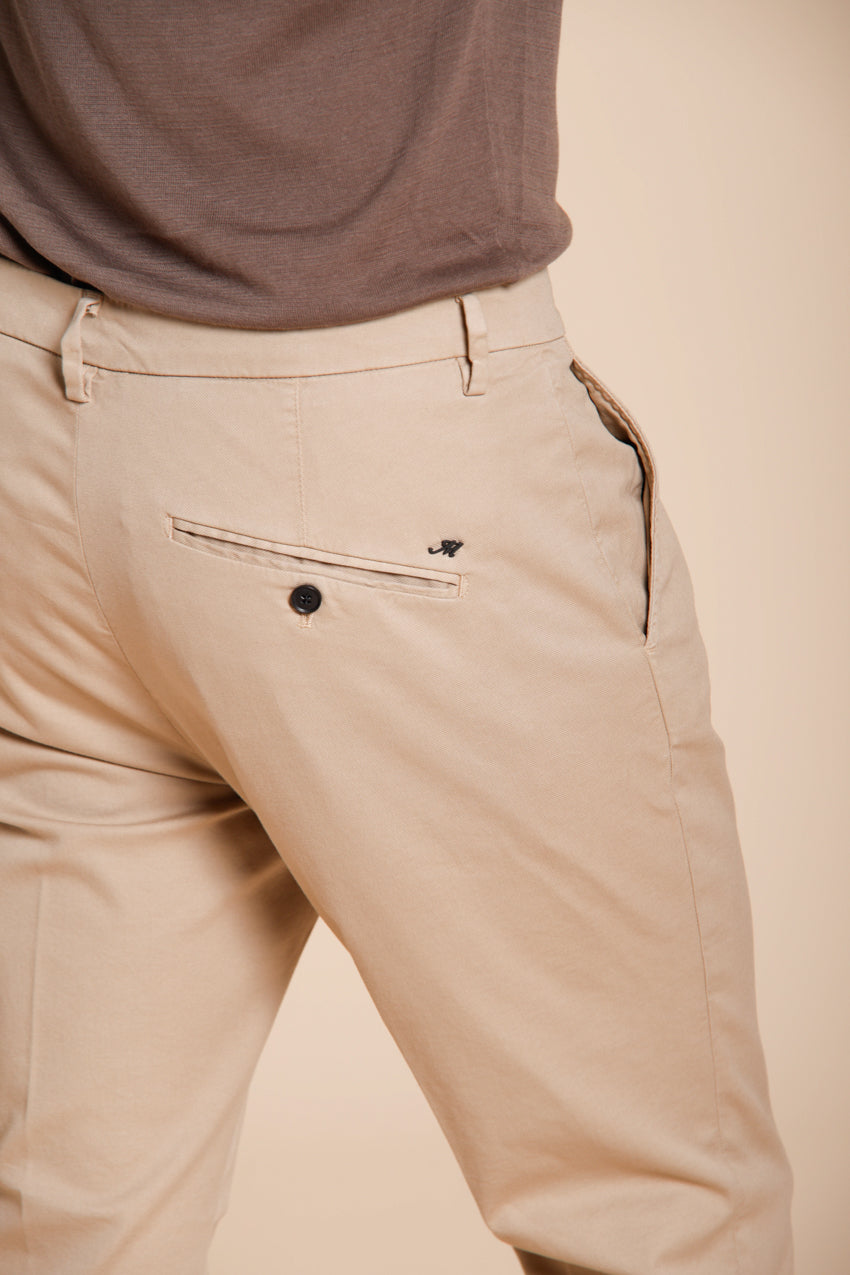 Osaka Hose Chino Herren in feiner Tricotine aus Baumwolle und Lyocell carrot fit