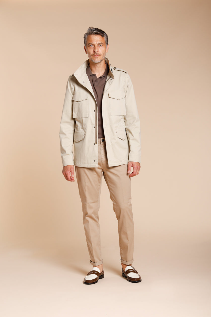 Osaka Hose Chino Herren in feiner Tricotine aus Baumwolle und Lyocell carrot fit