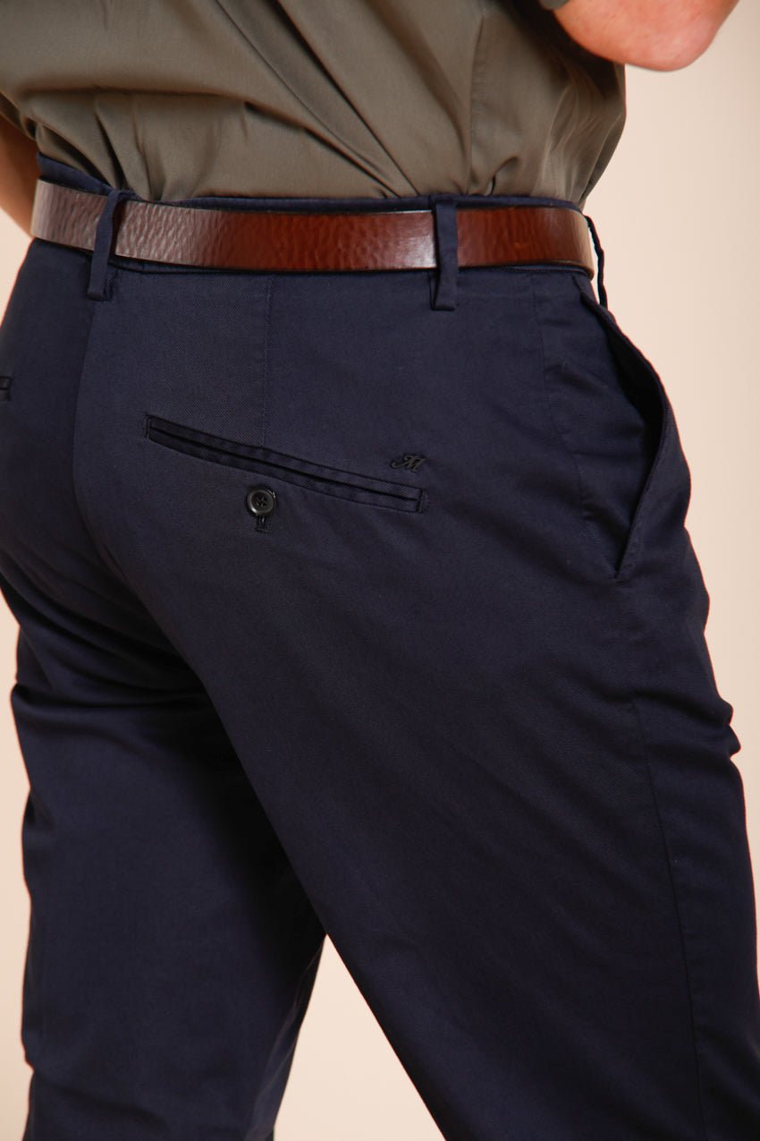 Osaka Hose Chino Herren aus feiner Trikotine aus Baumwolle und Lyocell carrot fit