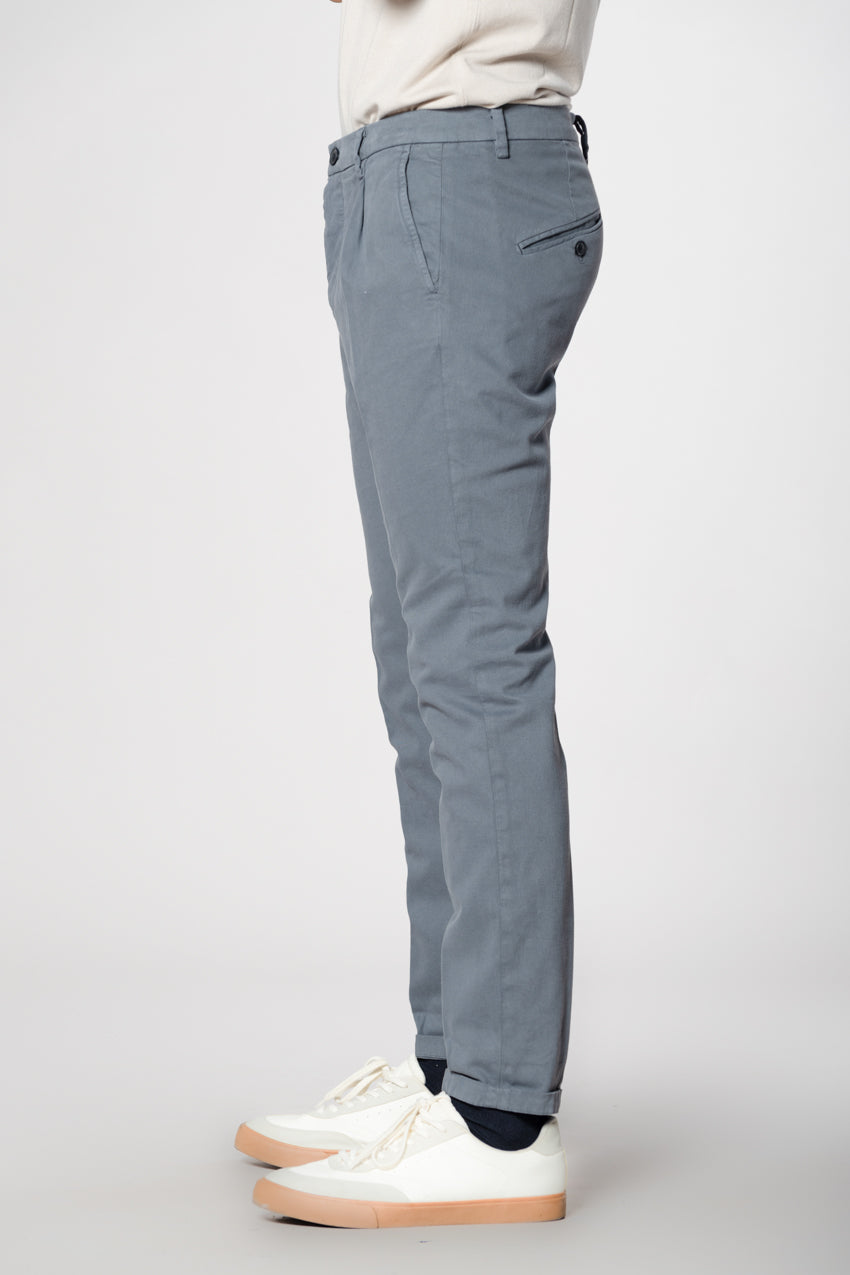 Osaka 1 Pinces Herren Chinohose aus Baumwolle-Wolle Carrot Fit