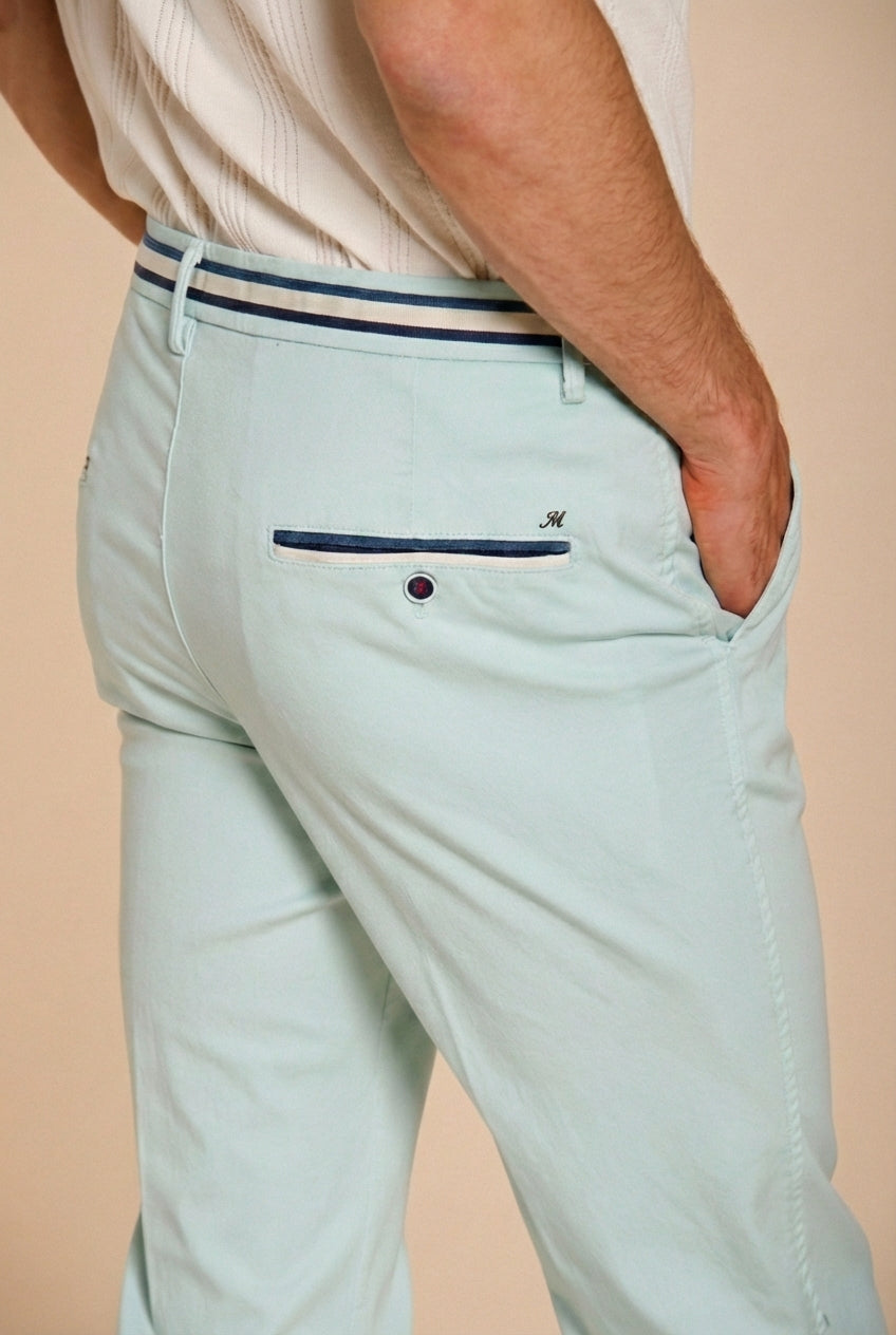 Torino Summer pantalone chino uomo in twill di cotone e lyocell slim fit