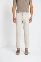 Torino Summer pantalon chino homme en twill de coton et lyocell slim fit