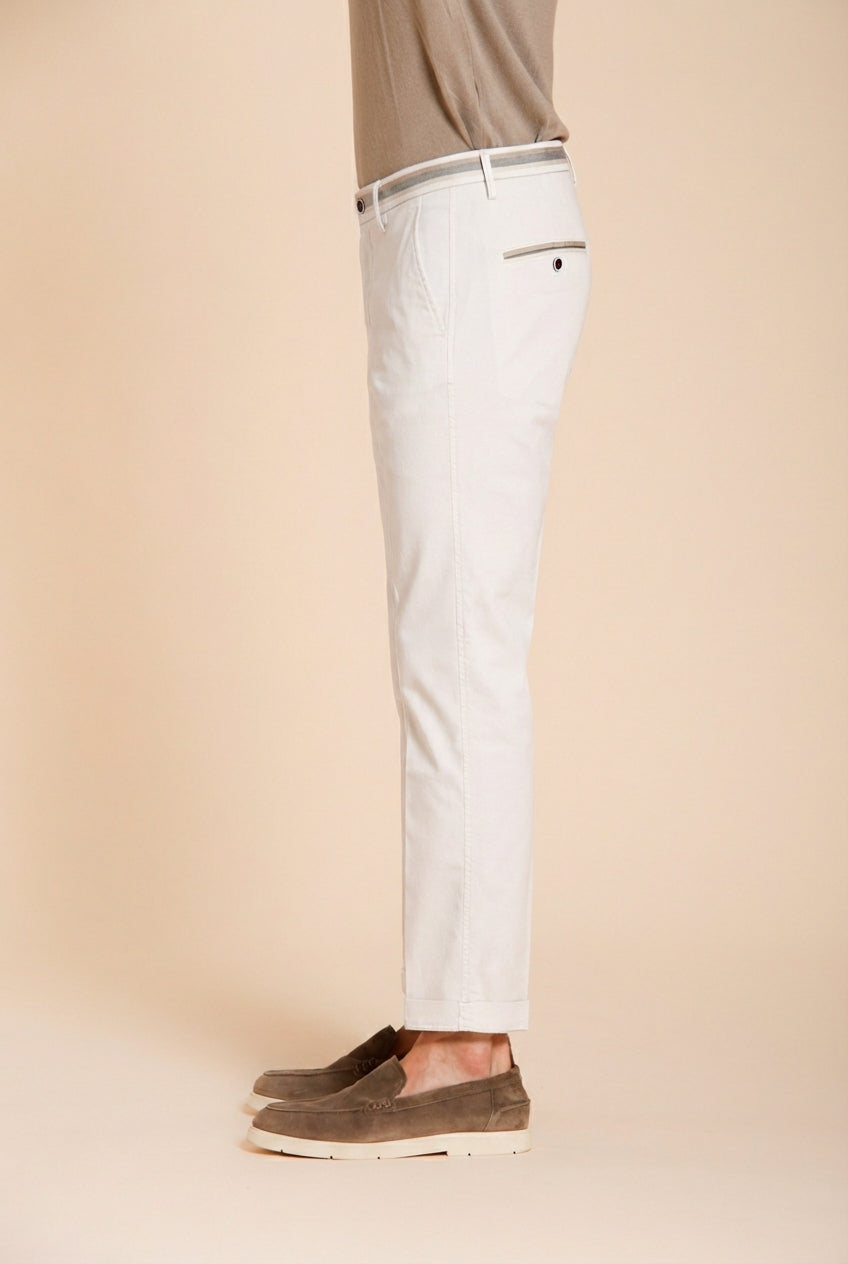 Torino Summer pantalone chino uomo in twill di cotone e lyocell slim fit