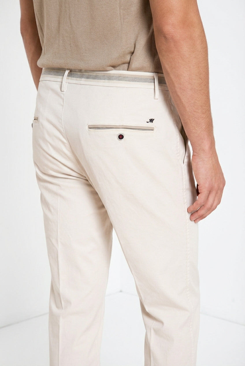 Torino Summer pantalone chino uomo in twill di cotone e lyocell slim fit
