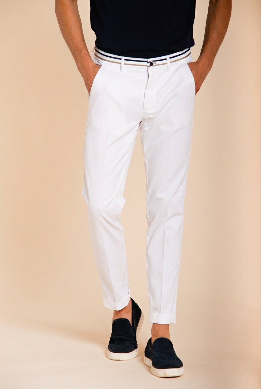 Torino Summer pantalone chino uomo in twill di cotone e lyocell slim fit